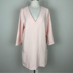Hatch Blush Pink Long Sleeve V Neck Maternity Dress 2 (M 6-8)